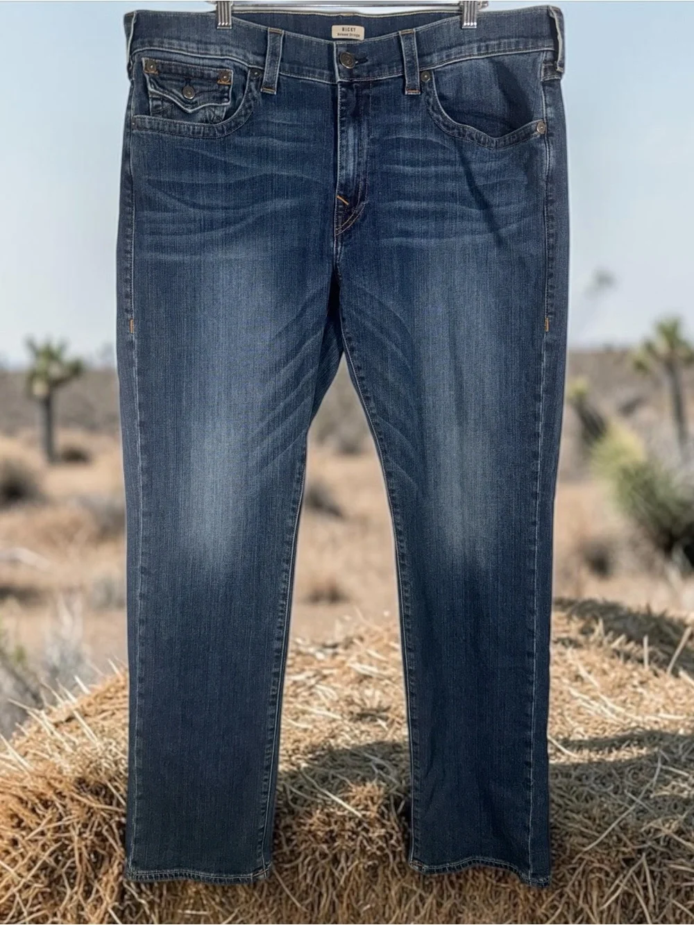 True Religion Men's Classic Blue Straight Jeans